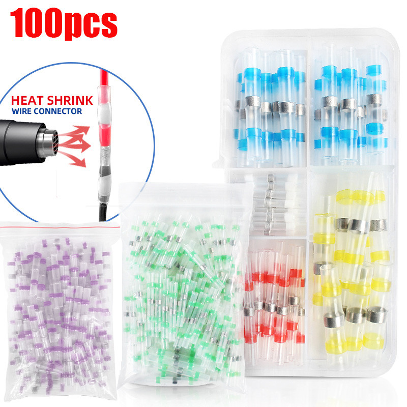 

Waterproof Soldering Seal Heat Shrink Butt Splices AWG26-10 Wire Cable Connectors Electrical