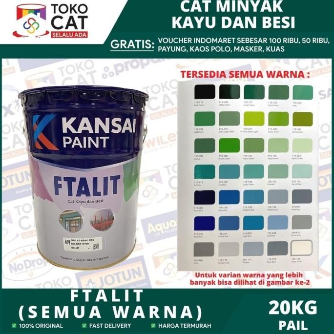 

CAT FTALIT GLOSS 20KG PAIL - CAT MINYAK KAYU BESI (READY SEMUA WARNA) ORIGINAL