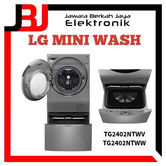 TERLARIS - LG MESIN CUCI TWIN WASH TG2402NTWW MESIN CUCI 2KG MINI WASH LG TG2402
