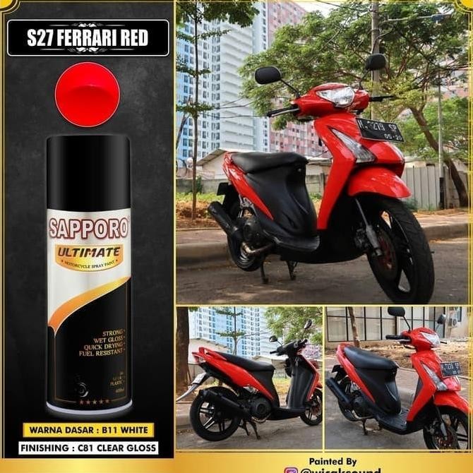 

CAT SAPPORO ULTIMATE S27 FERRARI RED MERAH 400 CC CAT SPRAY S27 ORIGINAL