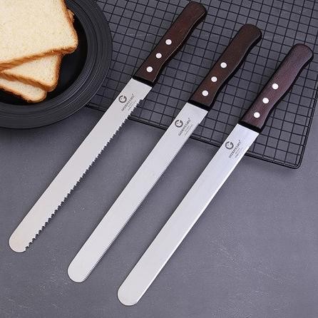 

Berkualitas goodyes stainless bread knife 10"/pisau potong roti gagang kayu