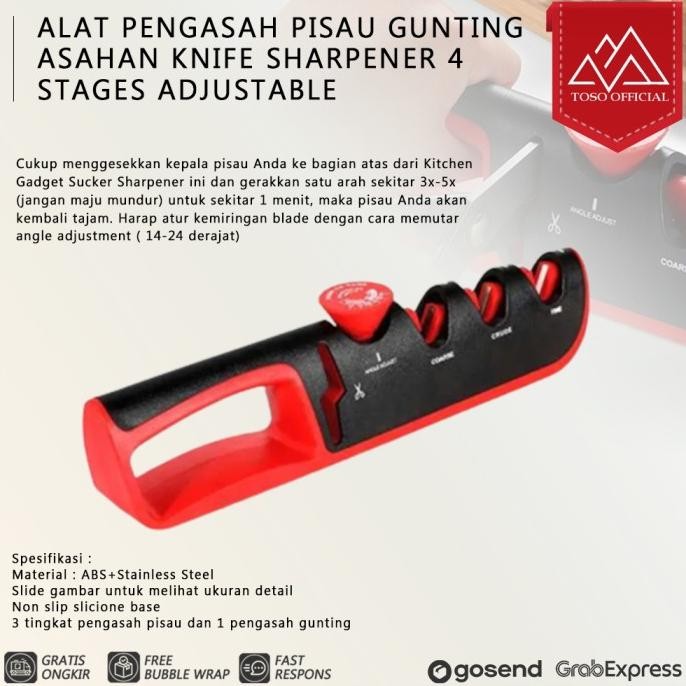 

Berkualitas ALAT PENGASAH PISAU GUNTING ASAHAN KNIFE SHARPENER 4 STAGES ADJUSTABLE