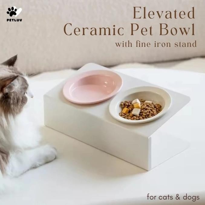 

CERAMIC PET FEEDING BOWL ELEVATED CAT DOG/TEMPAT MAKAN ANJING KUCING ORIGINAL