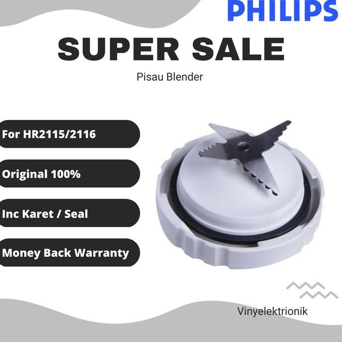 

Berkualitas Philips Spare part Pisau Blender HR 2115/ 2116 Original Mounting Ori