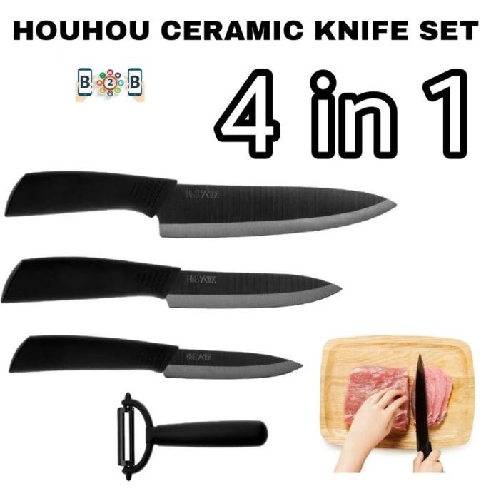 

Berkualitas HUOHOU Ceramic Knife Set 4 in 1 - Pisau Dapur Buah