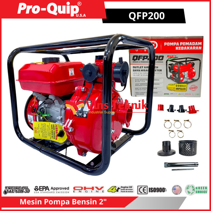 Jual Proquip Qfp 200 Qfp200 Mesin Pompa Air Bensin 2" Pompa Pemadam Alkon Water Pump Centrifugal