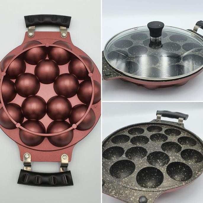

BISA FAKTUR Cetakan kue Takoyaki Osaka Teflon 15 Lubang / Snackmaker ORIGINAL