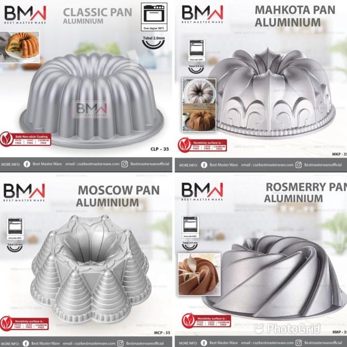 

TERPERCAYA Loyang Cetakan Kue Bolu Chiffon Cake Tulban Bundt Pan Anti Lengket
