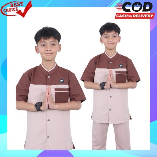 Baju Koko Anak Muslim Lebaran Baju Idul Fitri Dewasa Koko Baju Koko Anak Lengan Panjang Modern Anak 