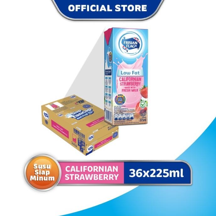 

Terlaris Frisian Flag Purefarm Susu Uht Low Fat Strawberry 225Ml [36 Pcs] Ready Stok