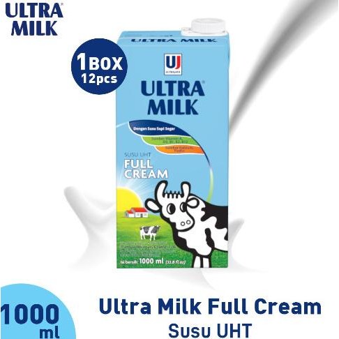 

Terlaris Ultra Milk Susu Uht 1 Liter (Cokelat/Full Cream/Low Fat) 1 Karton Ready Stok