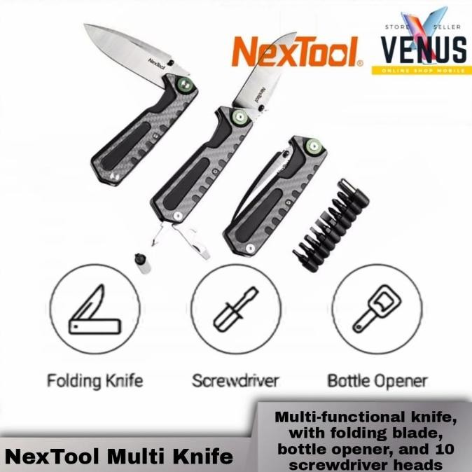 

Berkualitas NexTool Multi Tool Knife NE200021 Pisau Multi Functions Folding Knife
