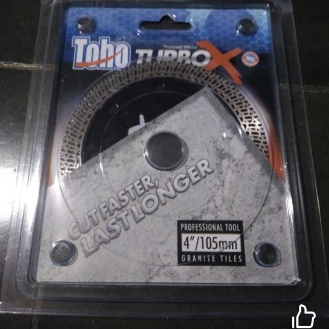 

Berkualitas Toho Turbo X Pisau Potong Keramik Granit Diamond Wheel 4" 105mm