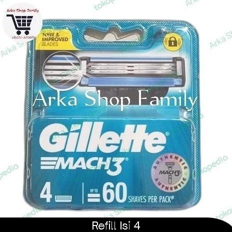 

Berkualitas GILLETTE Mach 3 Isi 4 Refill Refil Pisau Cukur Gilete Gillete Gilette