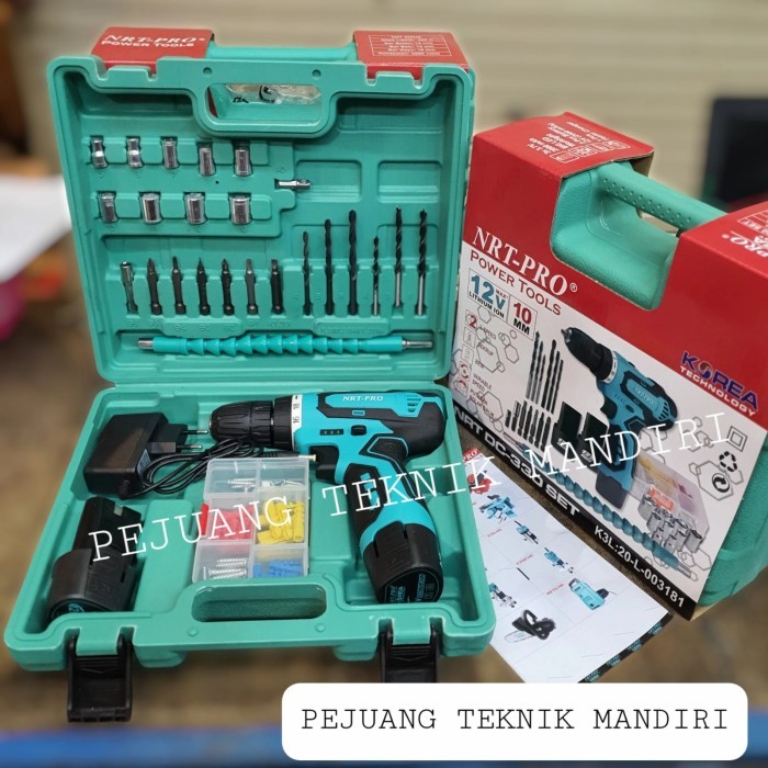 (:(:(:(] BOR BATERAI NRT PRO DC 330 SET / CORDLESS DRILL NRT PRO DC330 SET 12V