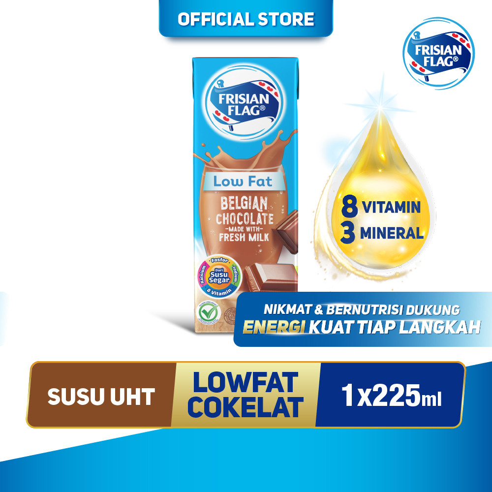 

Frisian Flag Susu UHT Low Fat Belgian Chocolate 225ml - 1 pcs