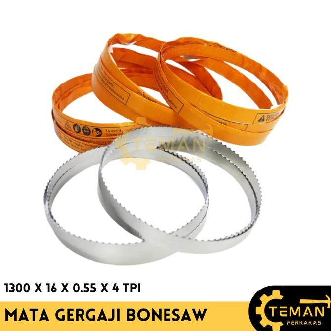 

Berkualitas Mata Pisau Bonesaw 1300 MM / Pisau Potong Daging Ikan Mesin J130