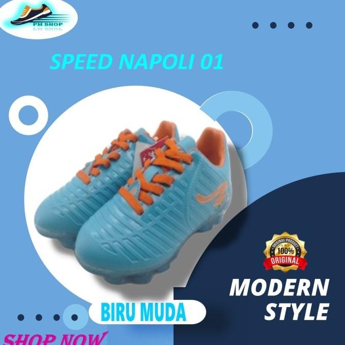 SEPATU SEPAK BOLA SEPAKBOLA KAKI ANAK ORIGINAL SPEED NAPOLI 01