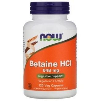 

Now Foods Betaine Hcl 648Mg 120 Veg Capsules