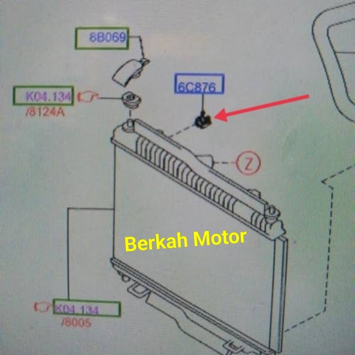 Nepel radiator pentil radiator Ford Fiesta Ford Ecosport Original