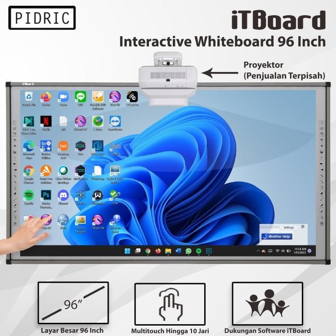 

TERMURAH - Papan Tulis Interaktif iTBoard 96 Inch Interactive Smartboard