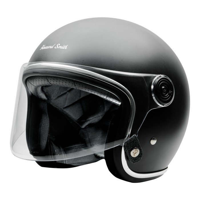 Howard Smith Jetter Retro Helm Half Face - Black Doff