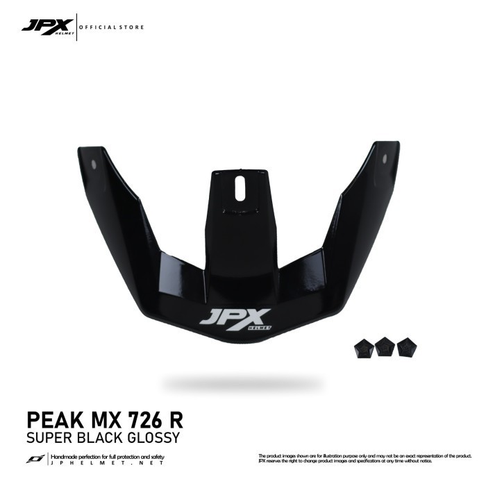 Topi Helm ( PEAK) JPX Parts Helmet Peak JPX MX-726R+Baut