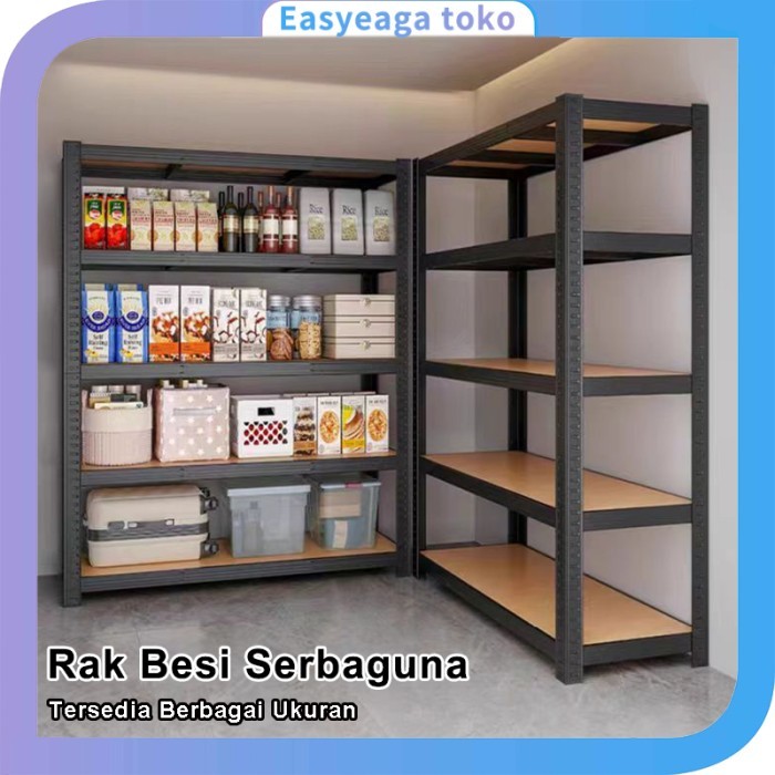 PROMO Rak Besi Serbaguna Rak Berkapasitas Besar Berlapis-lapis Rak Gudang