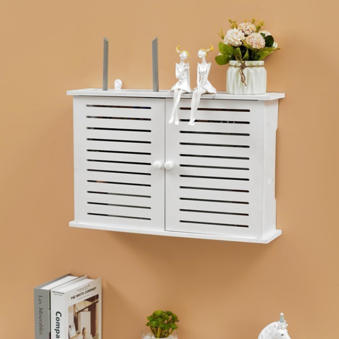 TERBARU Kotak penyimpan router wifi, rak wifi, rak kayu wifi router dekorasi BISA GOSEND