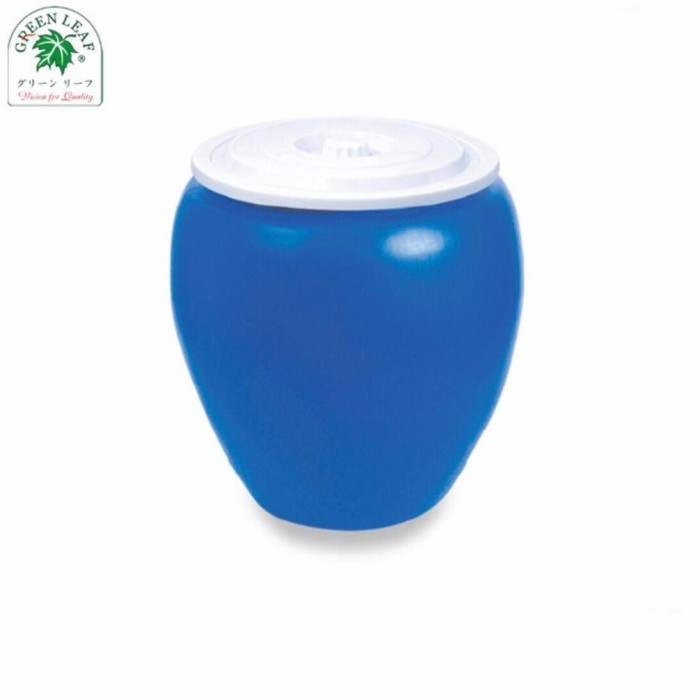 TONG AIR GENTONG KENDI PLASTIK 115 LITER CEMBUNG BULAT GREEN LEAF 0612