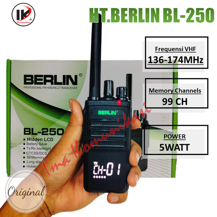 HT BERLIN BL-250 BUKAN REDELL DL-250 VHF GARANSI RESMI