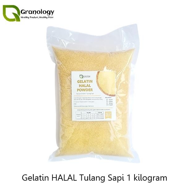 

Gelatin Bubuk Halal Premium Import 1 kilogram by Granology