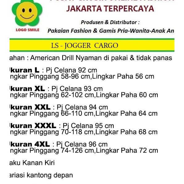 L Jogger Cargo Celana Panjang Jogger Jumbo Wanita L4L