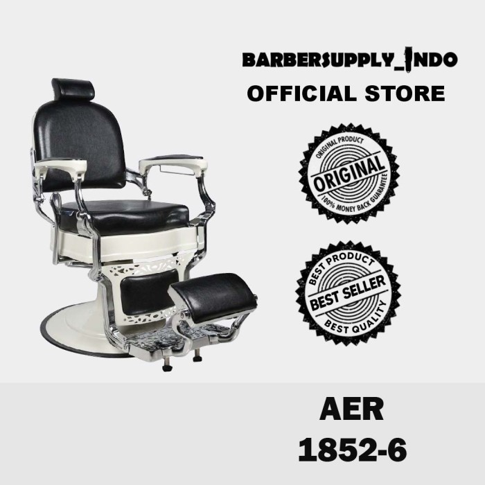 TERBARU KURSI BARBER SHOP HIDROLIK BARBERSHOP TAKARA MOTIF AER 18526 HITAM