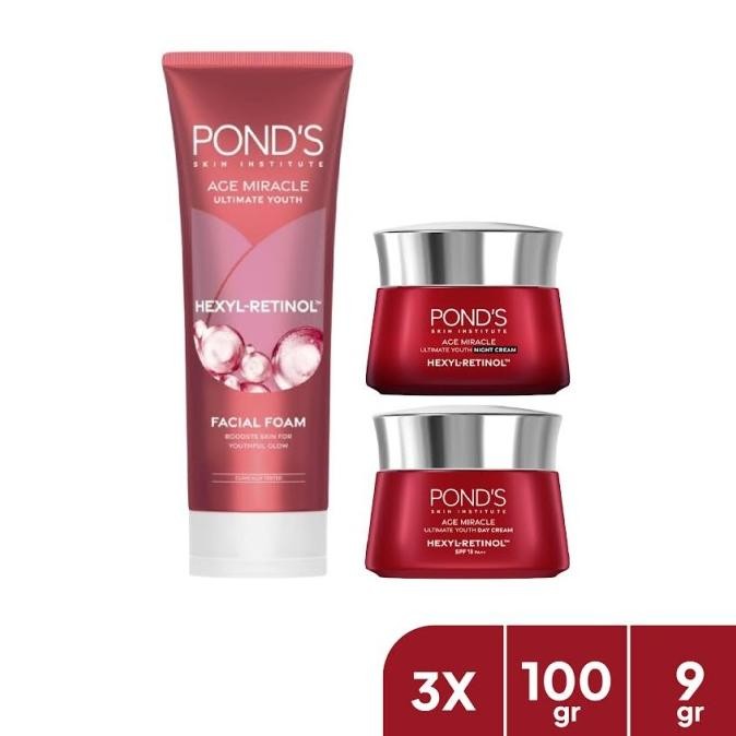 

TERSEDIA PAKET PONDS AGE MIRACLE YOUTHFUL GLOW - FACIAL FOAM + MOISTURIZER