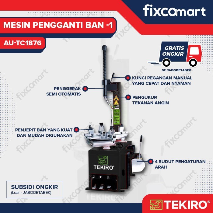 Tekiro Tire Changer / Pembuka Ban Otomatis Mobil Motor