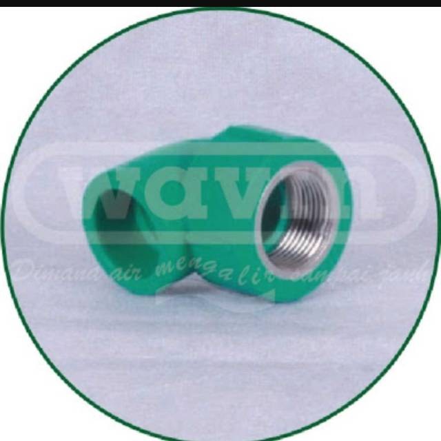 ELBOW FEMALE THREADED 90° WAVIN 1/2 INCH belokan pipa keni knie