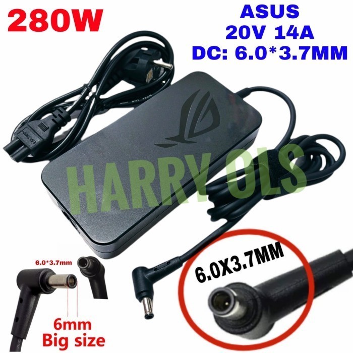 BISA GOSEND! ADAPTOR CHARGER ASUS ROG ZEPHYRUS DUO 15 SE GX551QS GX551QR 20V 14A