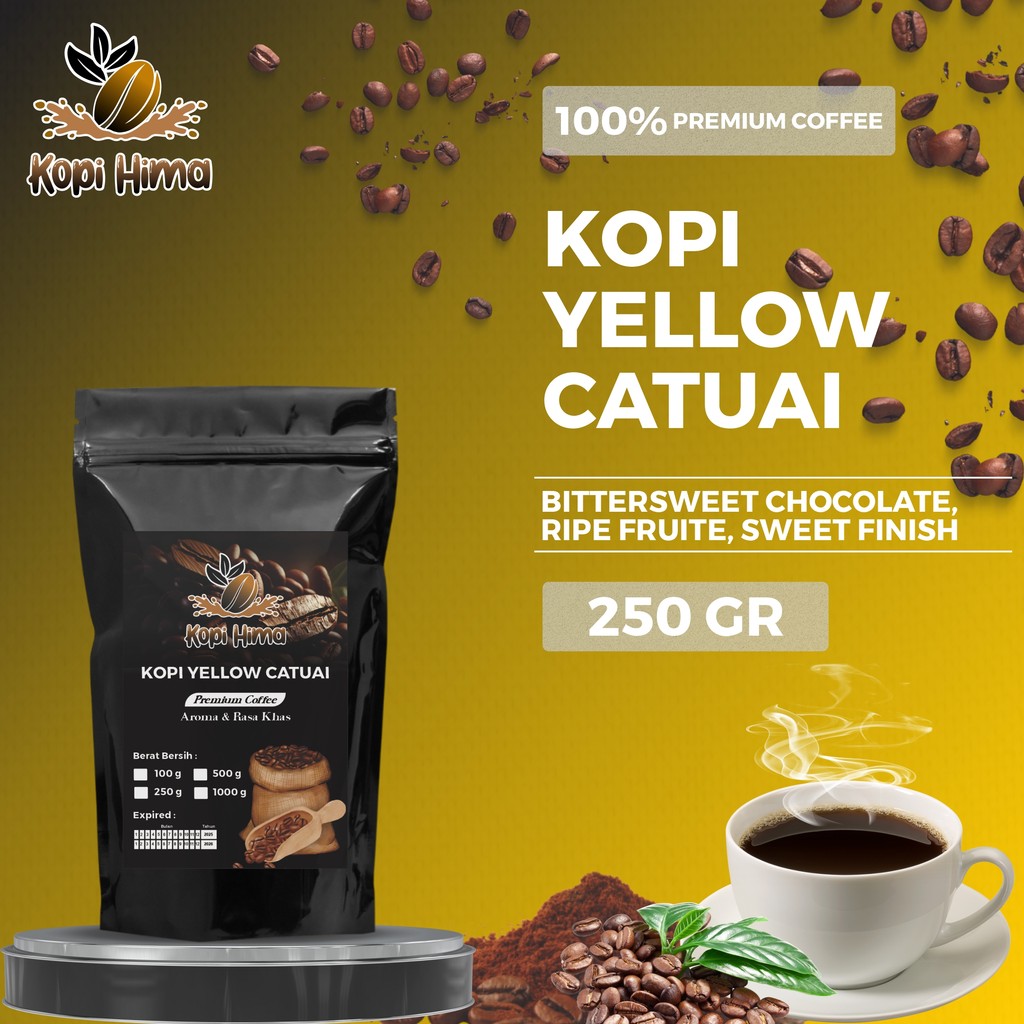 

kopi.hima - bubuk kopi yellow catuai berat 250 gram premium roasting