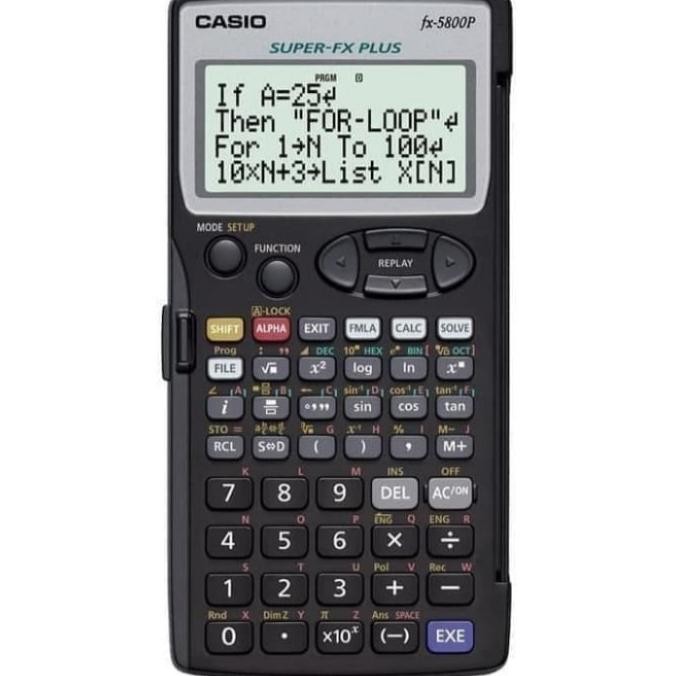 

TERBARU - KALKULATOR CASIO SCIENTIFIC FX 5800 ORIGINAL CASIO GARANSI RESMI