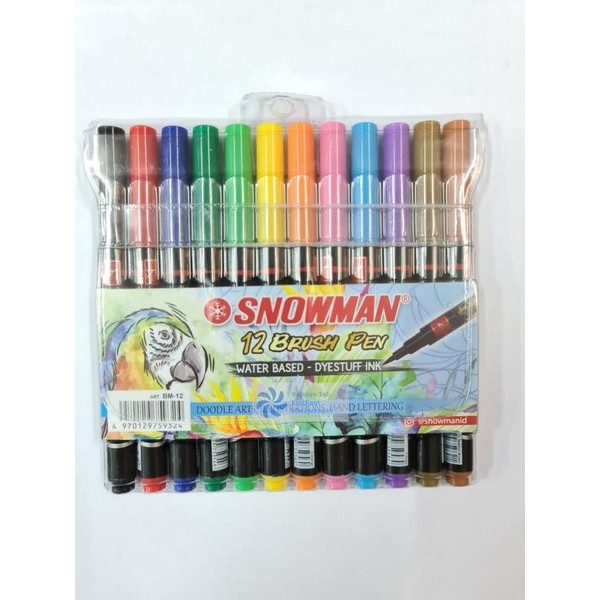 

Terlaris Snowman 12 Brushpen Brush Pen Kuas Kaligrafi Warna 12 New