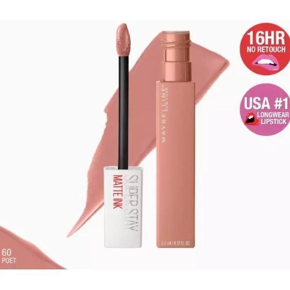 TERBARU - MAYBELLINE Super Stay Matte Ink 60 POET
