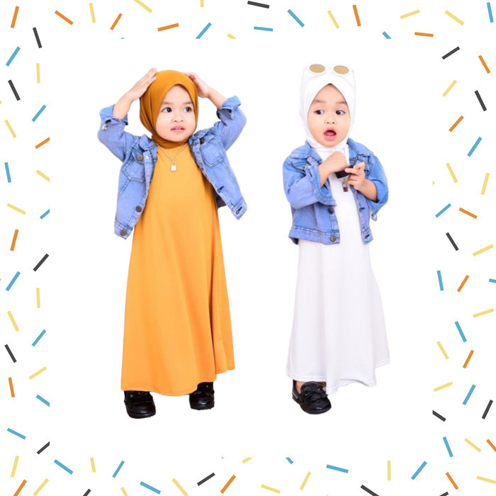 TERBARU Inner Dress Anak Cewek Perempuan Gamis BajuTanpa Lengan Kutung Jersey