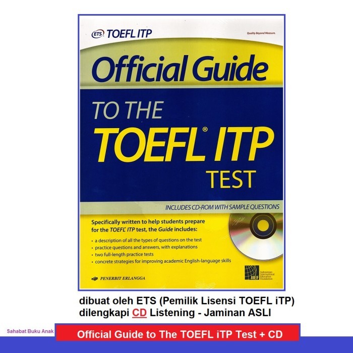 TERBARU! Buku Official Guide To The TOEFL iTP + CD Sample Question ETS Erlangga