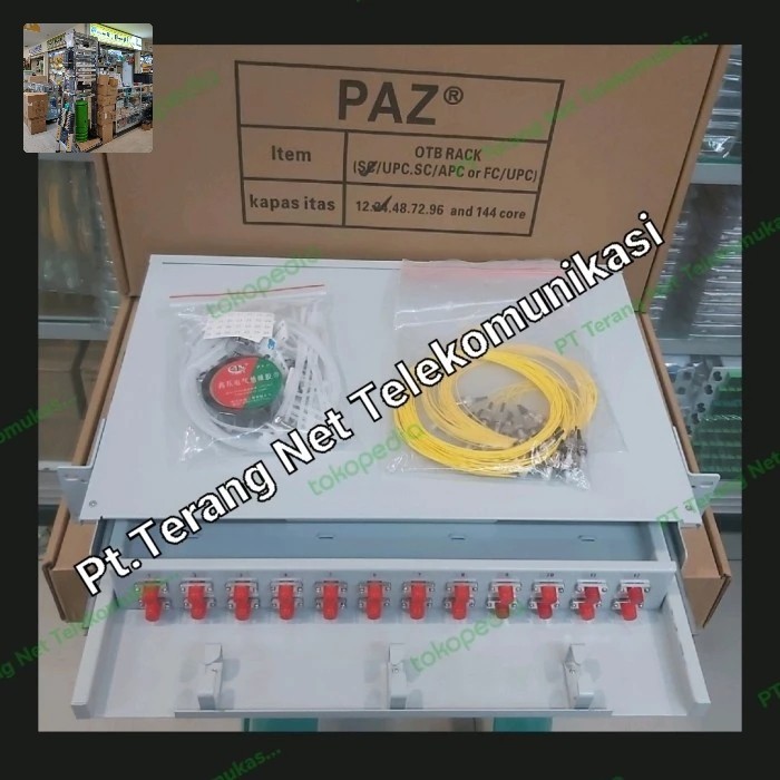 OTB 24 CORE PAZ,LENGKAP ADAPTOR + PIGTAIL FC SINGLEMODE