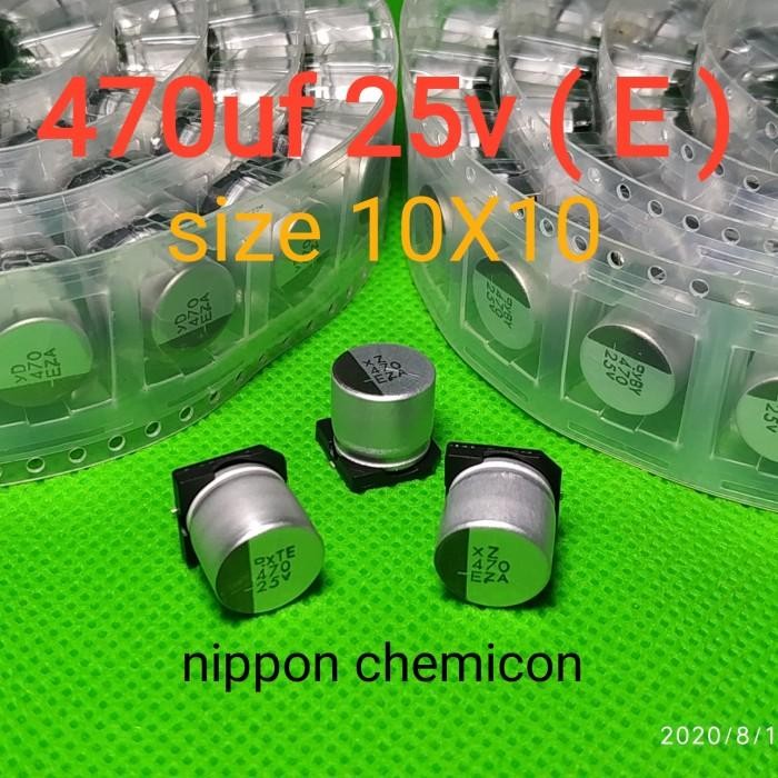 Solid kapasitor capasitor elko elco SMD 470uf 25v 470 uf 25volt Import Premium