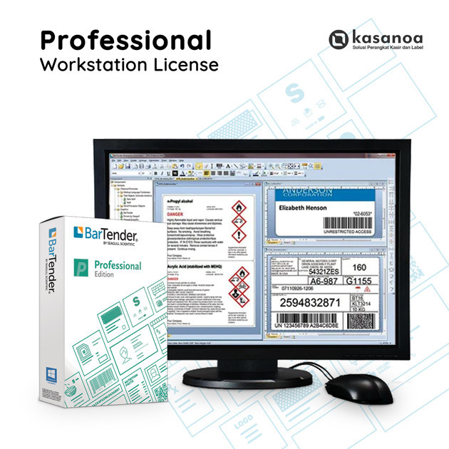 Software Barcode Bartender Professional Application BTP-1