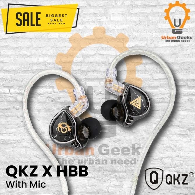 Qkz X Hbb Titanium Coated Diaphragm Driver Hifi Earphones With Mic