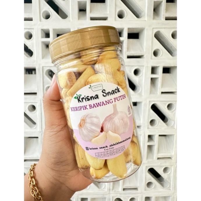 

TERBARU KERIPIK BAWANG PUTIH UTUH WHITE GARLIC CEMILAN SEHAT NON MINYAK !!!!!
