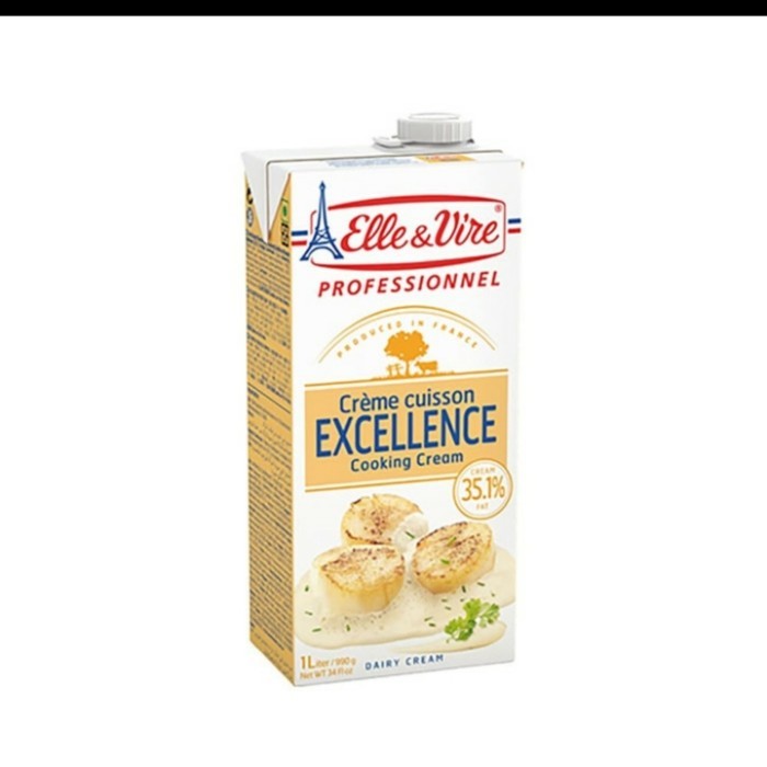 

BERMUTU Cooking Cream ELLE & VIRE / ELLE VIRE Cooking Cream 1 Liter Kode 275